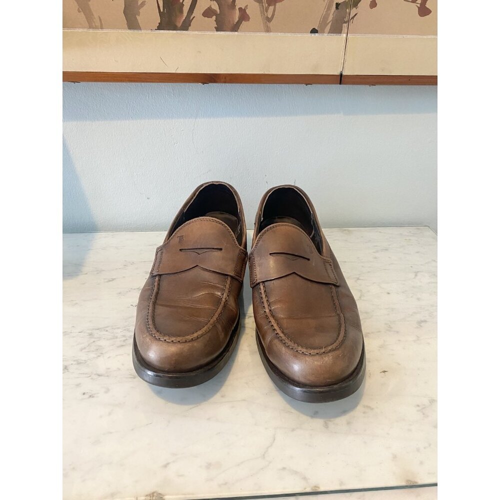 Tod's Shoes Mens Size 8.5 Leather Penny Loafers Made In Italy Dress Classic View 2